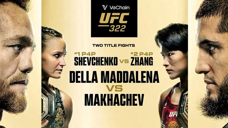 Card oficial do UFC 322 (Foto: Divulgação/UFC)