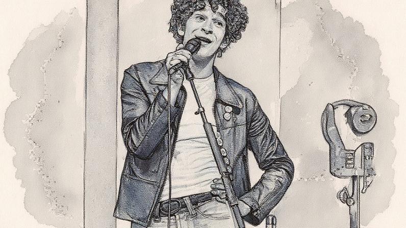 Matty Healy of The 1975 performs at Glastonbury Fest on June 27, 2025.