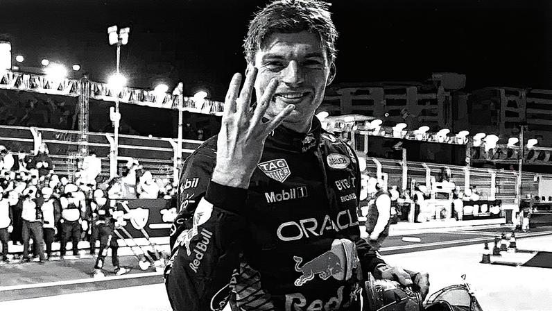 Max Verstappen comemorando tretacampeonato na F1 (Foto: Mark Thompson/AFP)