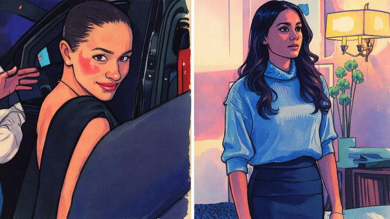 Meghan Markle poked fun at her eight-year hiatus from acting while filming “Close Personal Friends.”