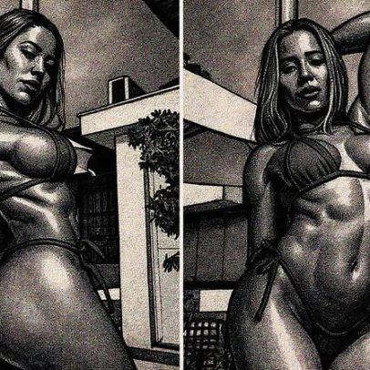 Mulher Melão arrasa em dança no poste com fio dental e sem filtros