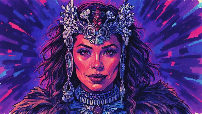 Musa da Vila Isabel exibe fantasia inspirada nos deuses Yorubás para desfile