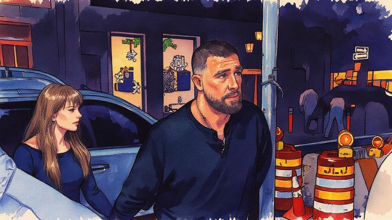 Taylor Swift and Travis Kelce were spotted holding hands while arriving at the Polo Bar in New York City on Wednesday. North Woods / BACKGRID