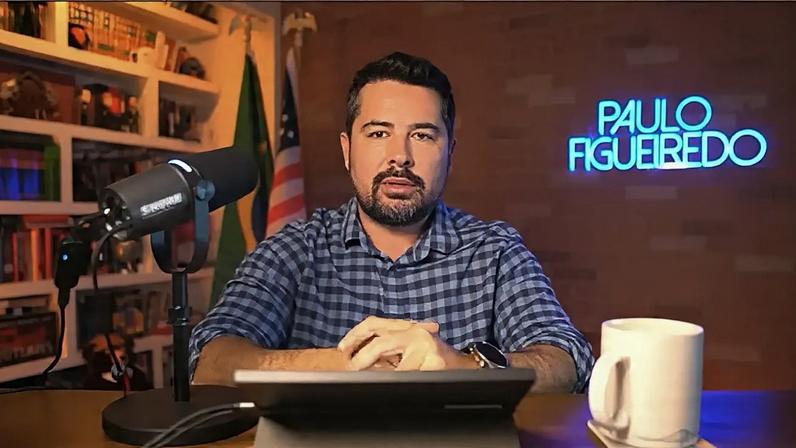 Jornalista Paulo Figueiredo, em entrevista ao Café com a Gazeta do Povo. (Foto: Reprodução/Youtube Gazeta do Povo)