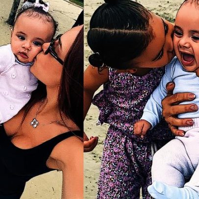 Bruna Biancardi exibe Mavie e Mel se divertindo na praia