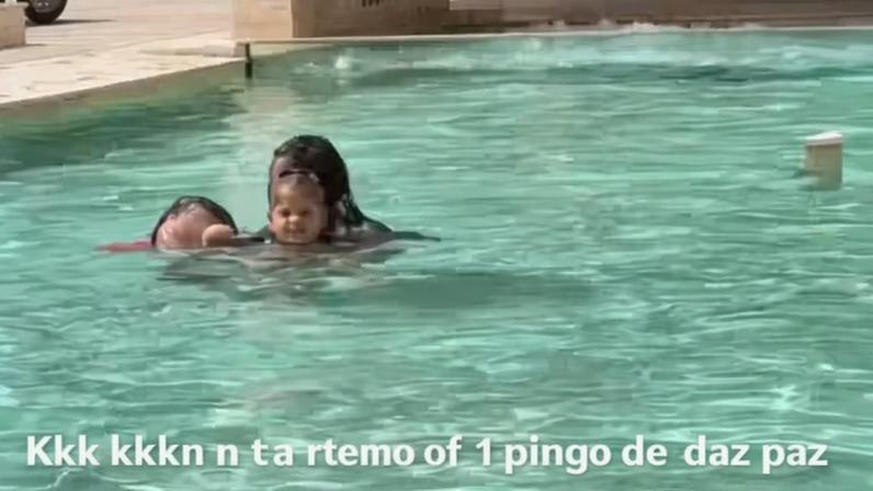 Virginia mostra momento de 'grude' das filhas com a mãe de Vini Jr. — Foto: Reprodução/ Instagram