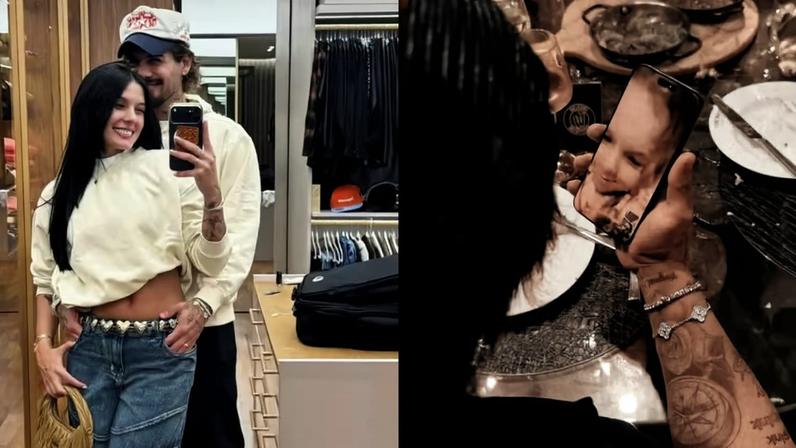 Zé Felipe mostra Maria Flor perguntando por Ana Castela em chamada de vídeo — Foto: Reprodução/ Instagram