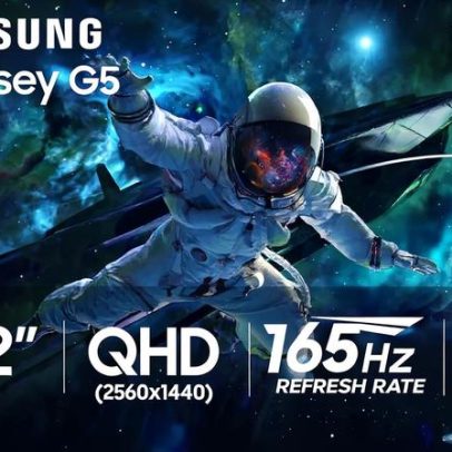 Samsung retira monitor gaming 32 polegadas 165 Hz Odyssey Curved; preço cai 40%