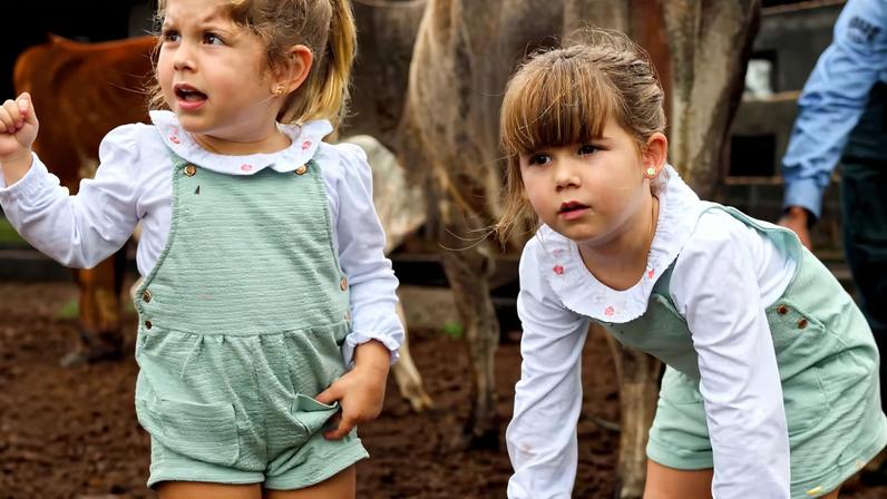 Poliana Rocha compartilha momentos dos netos na Fazenda Talismã