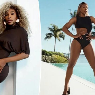 Serena Williams exibe maiô recortado de $1.000 da Alaïa para a Porter