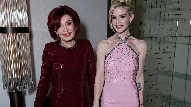 Sharon and Kelly Osbourne made their first red carpet public appearance together since Ozzy’s death in July. Max Cisotti/Dave Benett/Getty Images for Rebecca Vallance