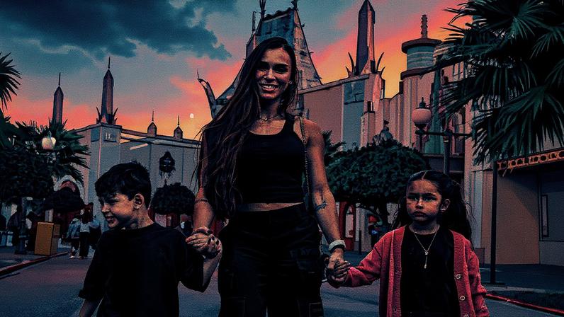Tainá Castro com os filhos em Madri — Foto: Reprodução/ Instagram