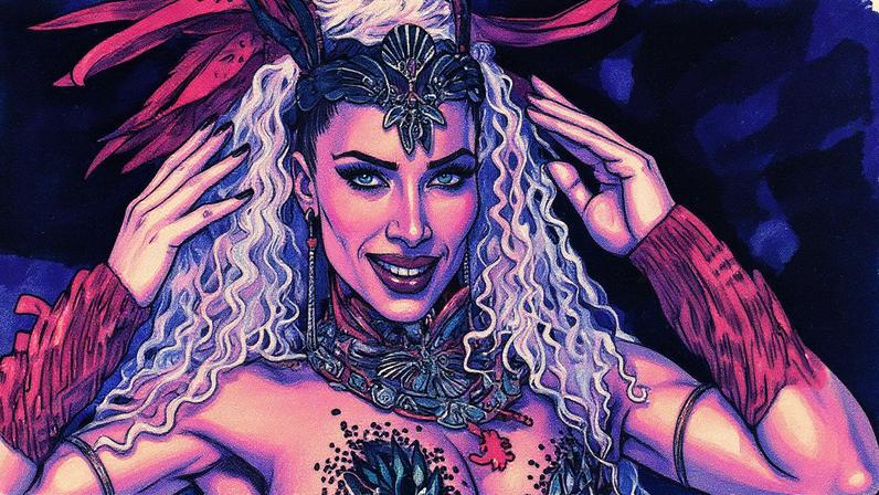 Tati Minerato, musa da Grande Rio, exibe boa forma em minidesfile