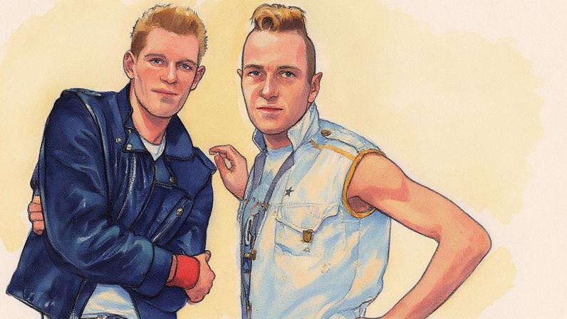 Paul Simonon And Joe Strummer of The Clash in 1985.