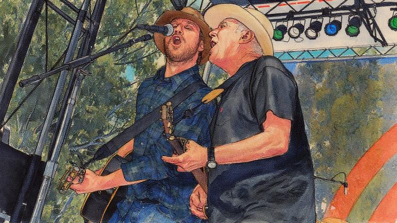 Snider and Walker onstage in 2012