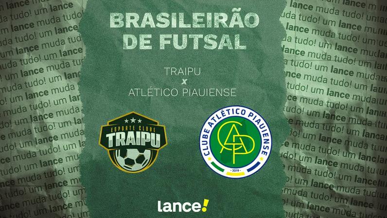 Traipu e Atlético Piauiense decidem o Brasileirão de Futsal neste domingo (Arte: Lance!)