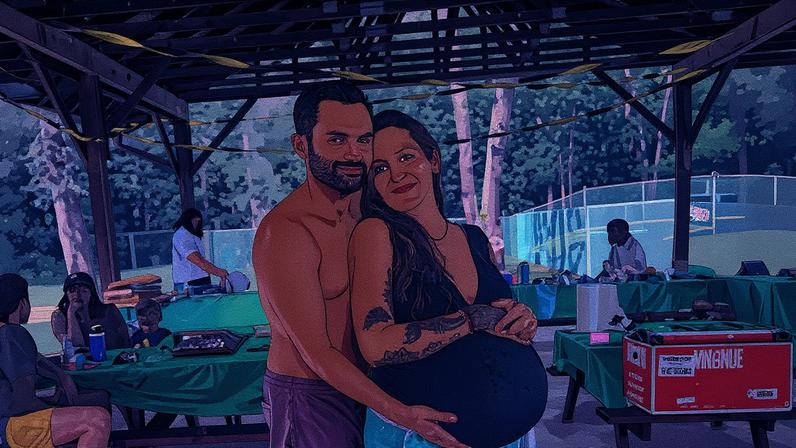 Penn Badgley revealed he and his wife, Domino Kirke, almost separated after experiencing two miscarriages. domino_kirke_badgley/Instagram