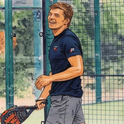 Max Verstappen joga padel em São Paulo