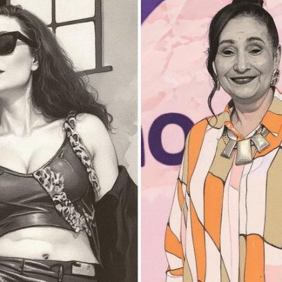 Sonia Abrão revela fotos de seu trabalho como modelo com Faustão