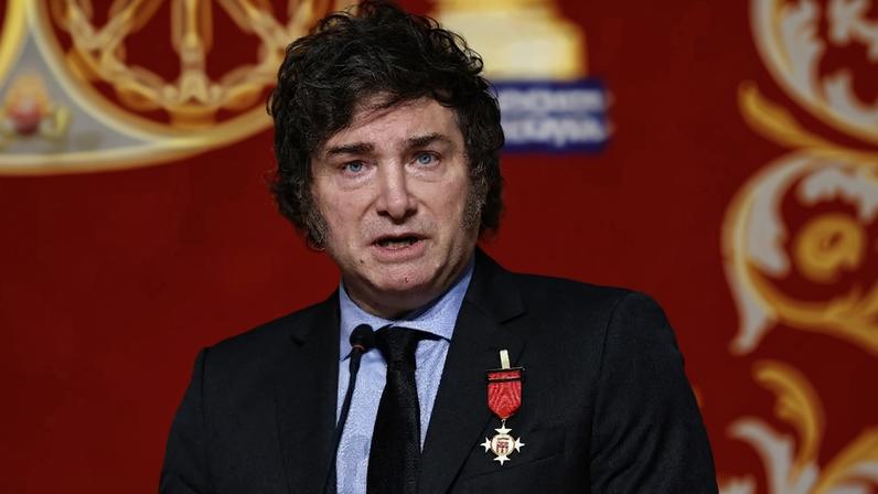 Presidente da Argentina, Javier Milei. Foto: Oscar Del Pozo/ AFP