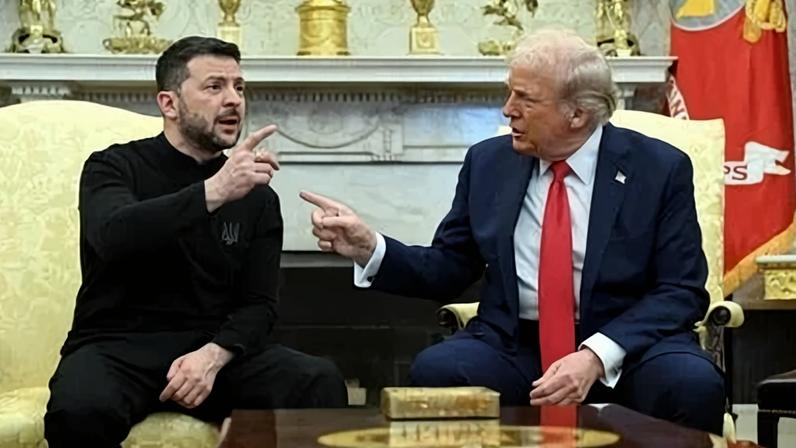 O presidente da Ucrânia, Volodymyr Zelensky, e o presidente dos EUA, Donald Trump. Foto: Saul Loeb/AFP
