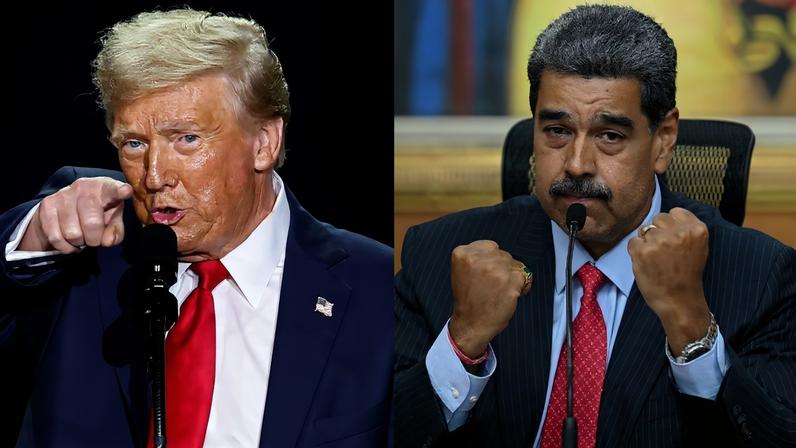 Donald Trump e Nicolás Maduro. Fotos: KAMIL KRZACZYNSKI e Federico PARRA / AFP