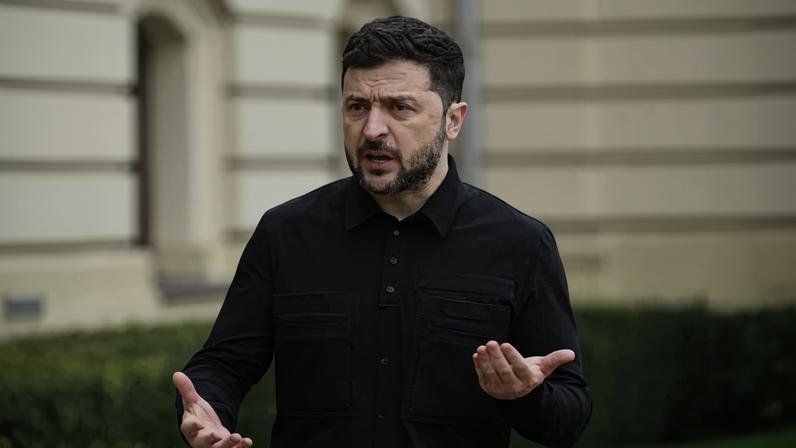 O presidente da Ucrânia, Volodymyr Zelensky, em visita à Irlanda. Foto: Genya SAVILOV / AFP