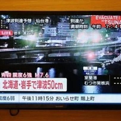 Japão emite alerta de tsunami após terremoto intenso