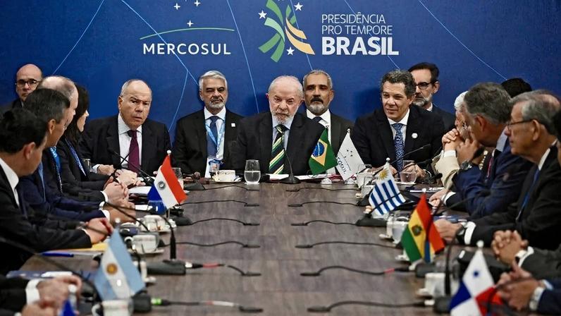 Lula na 67ª reunião de cúpula do Mercosul, em Foz do Iguaçu (PR). Foto: Evaristo Sa / AFP
