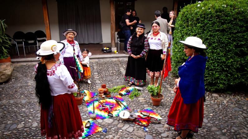 The 17th Bienal de Cuenca was inaugurated by an Andean ritual led by the Ecuadorian artist Carmen Vicente Photo: Mateo Game, courtesy Bienal de Cuenca