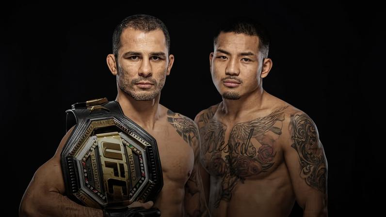 Alexandre Pantoja e Joshua Van se enfrentam na luta co-principal do UFC 323, em dezembro de 2025. (Divulgação)