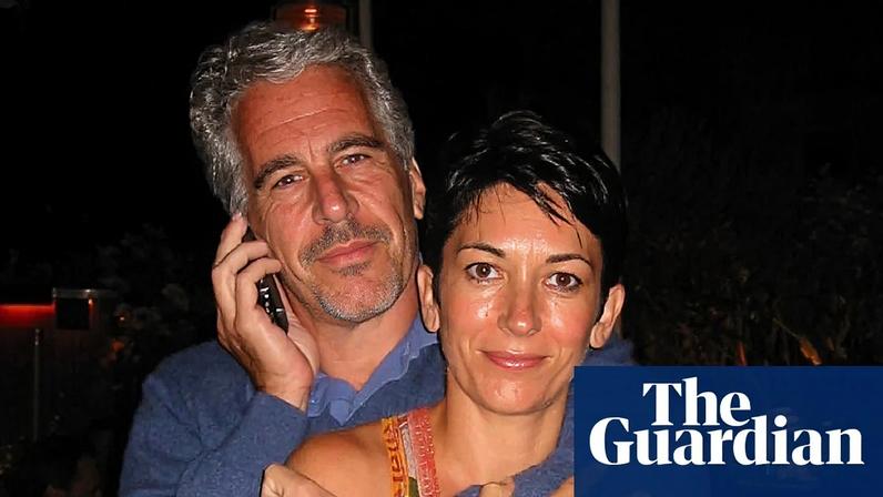 Ghislaine Maxwell with Jeffrey Epstein shown to the court during the sex-trafficking trial of Maxwell in the southern district of New York.