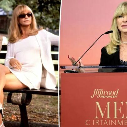 Goldie Hawn se emociona ao homenagear Diane Keaton
