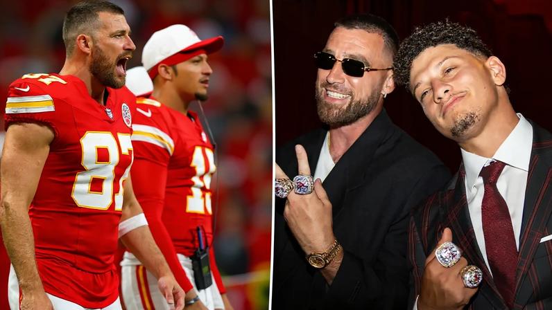 Patrick Mahomes addressed the possibility of Travis Kelce retiring after this season. Getty Images