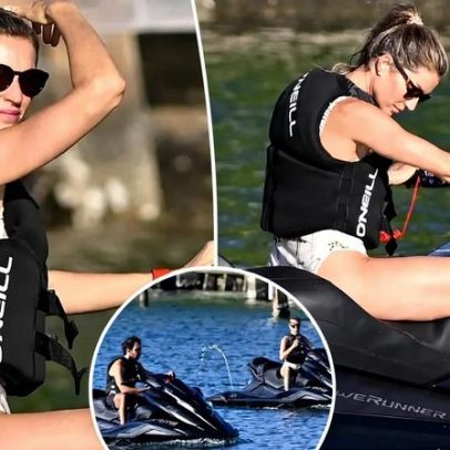 Gisele Bündchen e Joaquim Valente curtem dia na Flórida em jet ski
