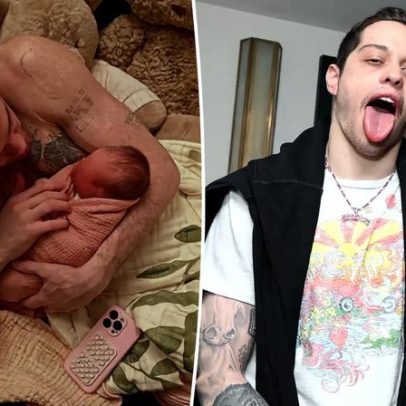 Pete Davidson mostra remoção de tatuagens em foto com filha recém-nascida
