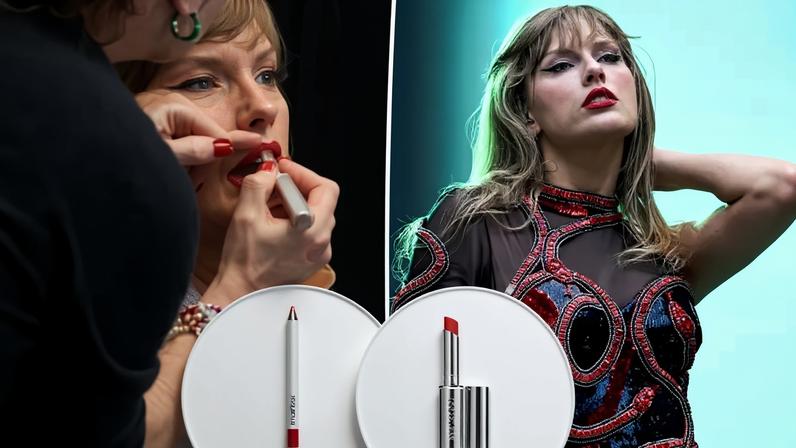 Taylor Swift with Smashbox and MAC lip colors