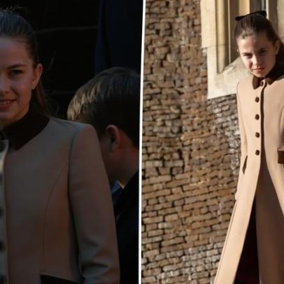 Charlotte usa versão em miniatura do casaco da mãe Kate Middleton