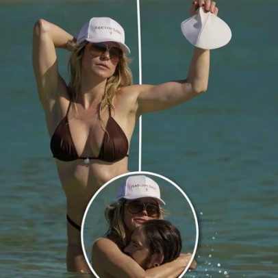 Heidi Klum e Tom Kaulitz compartilham momento afetuoso em St. Barths