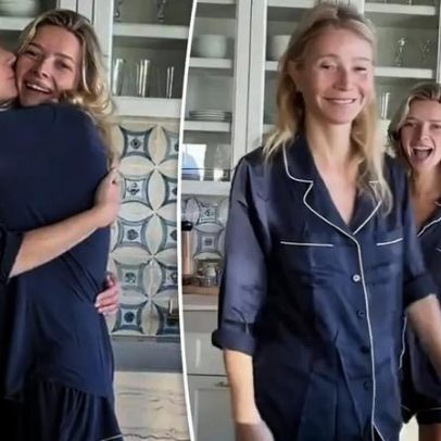 Gwyneth Paltrow e Apple Martin apostam em pijamas combinando para café da manhã