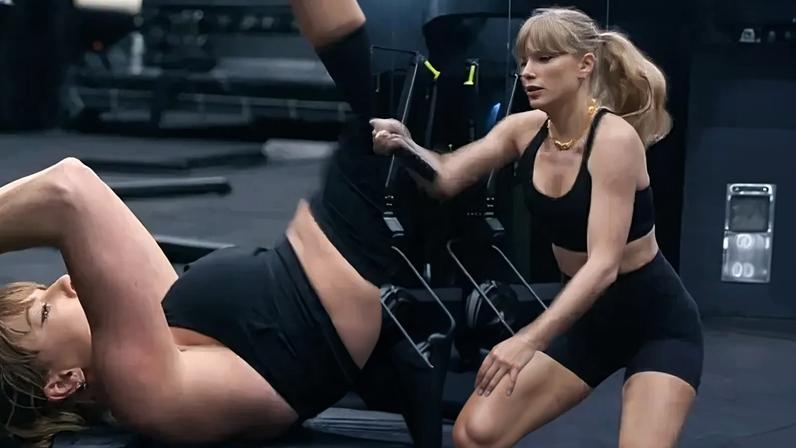 Taylor Swift got Eras Tour-ready in a lululemon workout set.