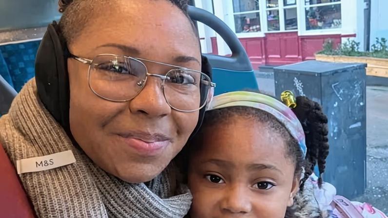 ‘I just want to know she is safe’: Samar Rodriguez with their daughter, Tau Rodriguez-Fairplay.