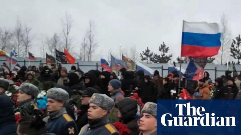 The funeral of Stanislav Orlov, the leader of a far-right Russian militia unit called Española.
