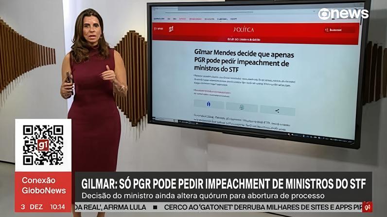 Gilmar: Só PGR pode pedir impeachment de ministros do STF
