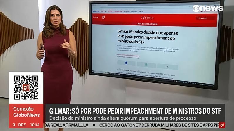 Gilmar: Só PGR pode pedir impeachment de ministros do STF