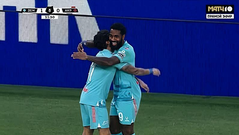 Luiz Henrique comemora seu gol de letra em vitória do Zenit na Rússia — Foto: Instagram/Zenit
