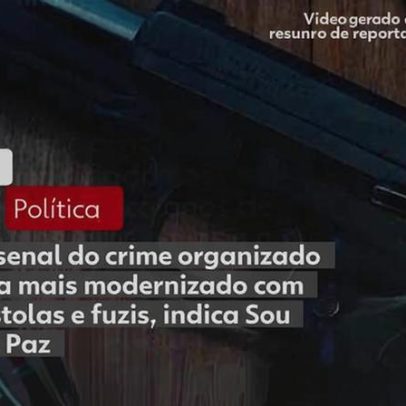 Vídeo mostra arsenal do crime organizado se modernizando com pistolas e fuzis