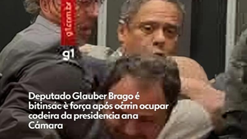 Deputado Glauber Braga é retirado após ocupar cadeira da presidência da Câmara