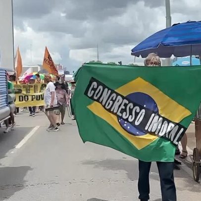 Manifestantes protestam em Brasília contra PL da Dosimetria