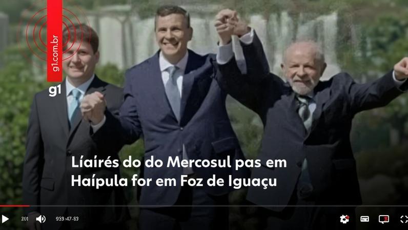 Líderes do Mercosul posam para foto de família na Cúpula de Foz do Iguaçu